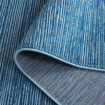 SAFAVIEH Vision Collection Runner Rug - 2'2" x 12', Blue, Modern Ombre Design, Non-Shedding & Easy to Clean, Ideal for Foyer, Hallway, Bedroom (VSN606M)