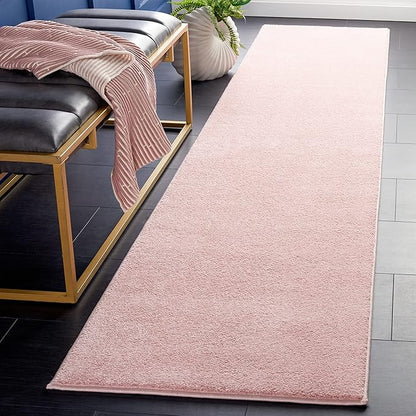 SAFAVIEH Plain and Solid Collection Runner Rug - 2'2" x 8', Pink, Non-Shedding & Easy Care, Ideal for High Traffic Areas in Living Room, Bedroom (PNS320-4406)