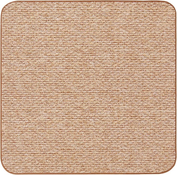 House, Home and More Skid-Resistant Carpet Indoor Area Rug Floor Mat - Praline Brown - 4 Ft X 4 Ft - Non Slip Rubber Backing, Stain Resistant, Dog Friendly, Living Room Bedroom Kitchen Entryway