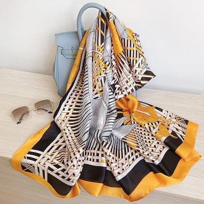 Fashion Scarves Scarf 100% Silk Feeling Scarf Silk Like Scarves Long Lightweight Sunscreen Shawls for Women