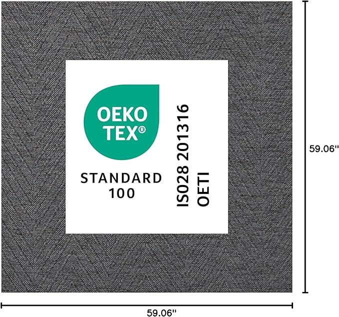 TOWN & COUNTRY BASICS Pax Herringbone Textured Solid Everwash® Washable Area Rug, Low Pile, Non-Slip Backing, Easy Clean Pet & Family Friendly Rug, Dark Grey, 5' Round