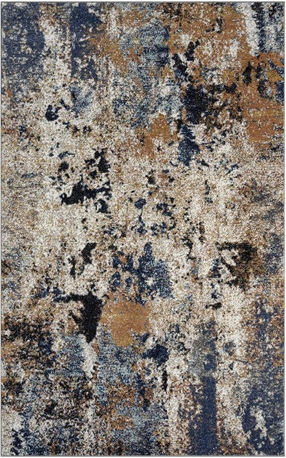 Keen Home Design Area Rugs - 4x6 Non-Shedding, Abstract Rugs for Kitchen, Living Room, Bedroom, Dining Room, Entryway - Size: 4' x 6', Multi