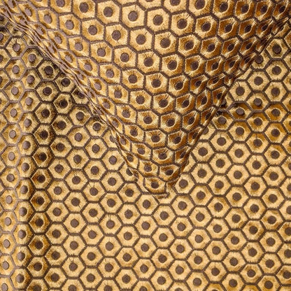 The HomeCentric Gold Bed Runner for King/Queen/Twin Jacquard Decorative Bed Scarf 53"x18" Bed Runner Without Pillow Cover, Geometric Bed Scarf Bedroom Décor Accent - Honeycomb Luxe