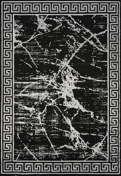 GLORY RUGS Area Rugs Marble 5x7 Black Gray Carpet Modern Abstract Rug Living Room Dining Bedroom Rug