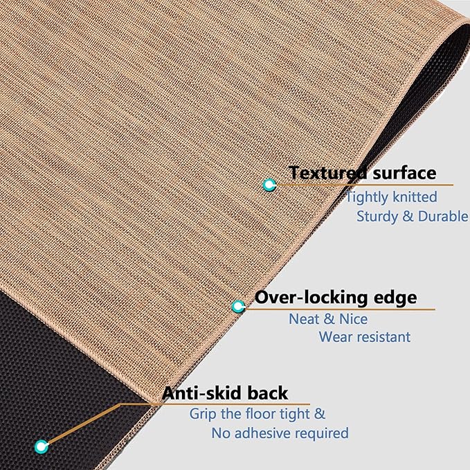 Office Chair Mat for Hardwood Floor, 60" x 47" Desk Computer Chair Mat for Hard Wood and Tile Floor, Large Anti-Slip Hard Floor Protector, PVC Mat Desk Rug for Office Home