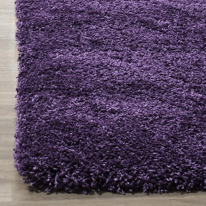 SAFAVIEH Milan Shag Collection Runner Rug - 2' x 22', Purple, Solid Design, Non-Shedding & Easy Care, 2-inch Thick Ideal for High Traffic Areas in Living Room, Bedroom (SG180-7373)