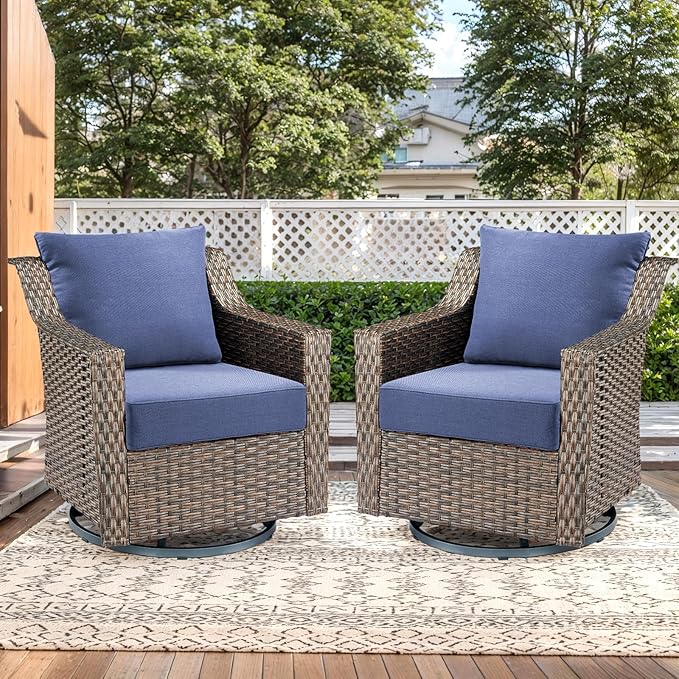 Luxury Outdoor Seat Cushion Set-22 x 24 x 6 Inch Outdoor Chair Cushions with Water Resistant & Removable Cover Outdoor Cushions for Patio Furniture Chair Sofa Couch