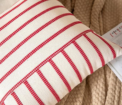 Caflife Boho Christmas Pillow Covers 12x20 Set of 2, Soft Farmhouse Decorative Sofa Pillow Cases, Holiday Red Christmas Throw Pillow Covers, Couch Bed Cushion Covers Living Room Home Decor