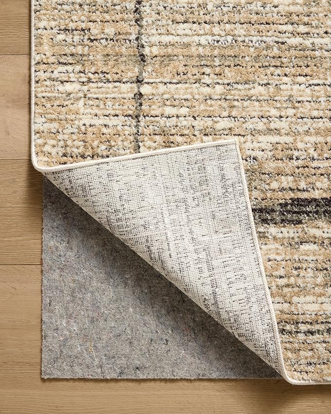Loloi Jeremiah Brent Bleecker Collection BLE-05 Natural/Charcoal 7'-10" x 10' Area Rug