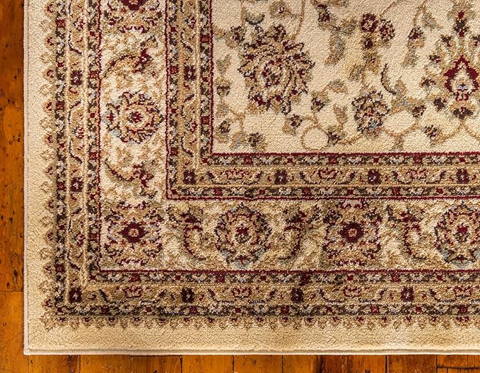 Unique Loom Voyage Collection Traditional Oriental Classic Intricate Design Area Rug (2' 7 x 10' 0 Runner, Ivory/Gold)