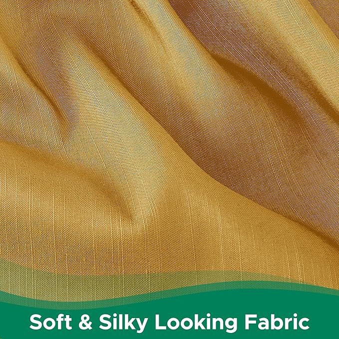 Biscaynebay Wrap Around Bed Skirts for Queen Size Beds 18" Drop, Christmas Gold Adjustable Elastic Dust Ruffles Easy Fit Wrinkle Resistant Silky Luxurious Fabric Machine Washable