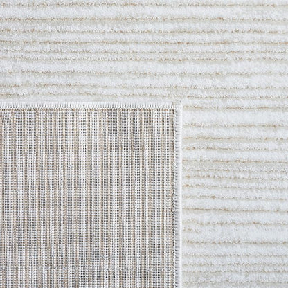 SAFAVIEH Vision Collection Area Rug - 8' Square, Ivory, Modern Ombre Design, Non-Shedding & Easy to Clean, Ideal for Living Room, Bedroom, Dining Space (VSN606J)