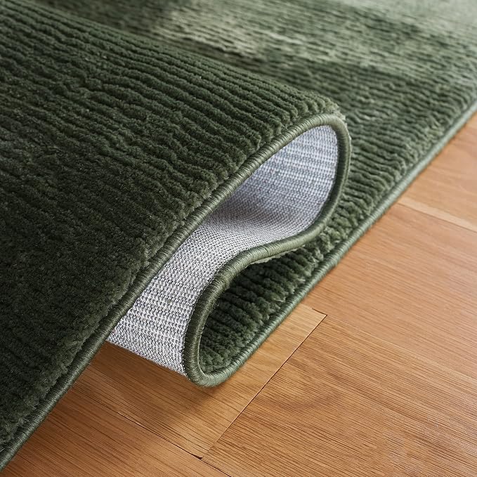 SAFAVIEH Revive Collection Area Rug - 6'7" x 9', Green, Solid Design, Ideal for The Living Room, Bedroom, Dining Room (REV102Y-6)