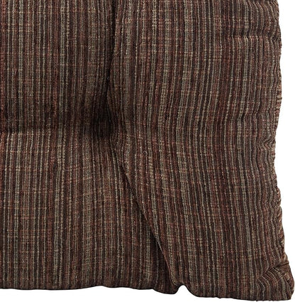 Klear Vu Gripper Overstuffed Universal Non-Slip Dining Chair Cushions for Kitchen Decor or Office Use, U-Shaped Skid-Proof Seat Pad, 17x17 Inches, 2 Count (Pack of 1), Chenille Chocolate Brown