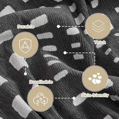 MEETSKY Boho Couch Cover Sofa Covers, Chenille Geometric Dark Grey Couch Covers for 2 Cushion Couch Sofa for Dogs, Washable Slipcover for Cat Sofa Protector with Tassels,71" x 118"