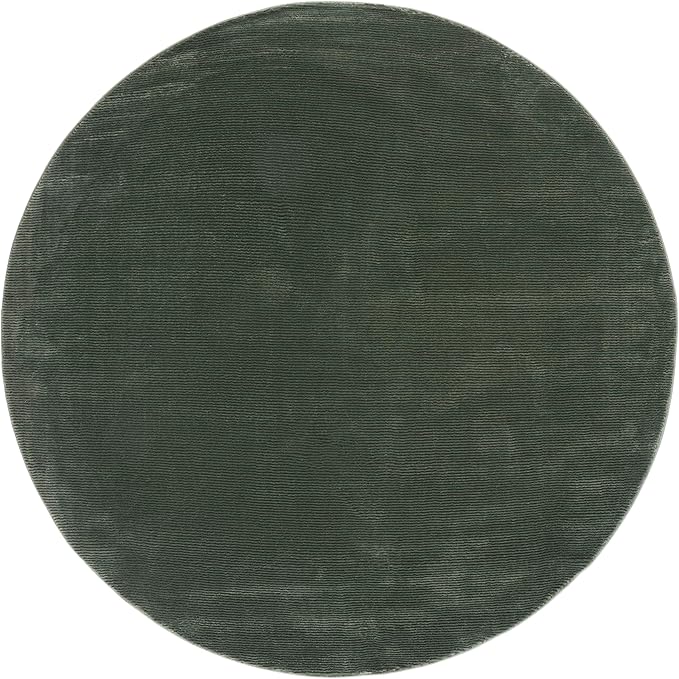 SAFAVIEH Revive Collection Area Rug - 8' Round, Green, Solid Design, Ideal for The Living Room, Bedroom, Dining Room (REV102Y-8R)