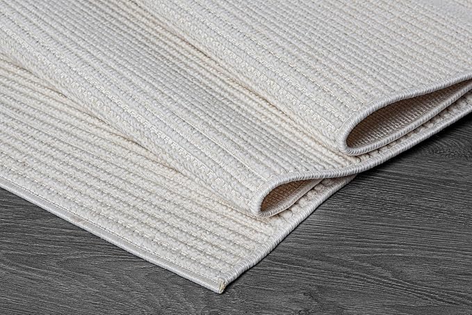 Beverly Rug Micro Loop Area Rug White 8x10 Modern Luxury Soft Trellis Geometric Durable Indoor Area Rugs for Living Dining Room Office Stain Resistant Non Shedding Casual Indoor Carpet White 8 x 10