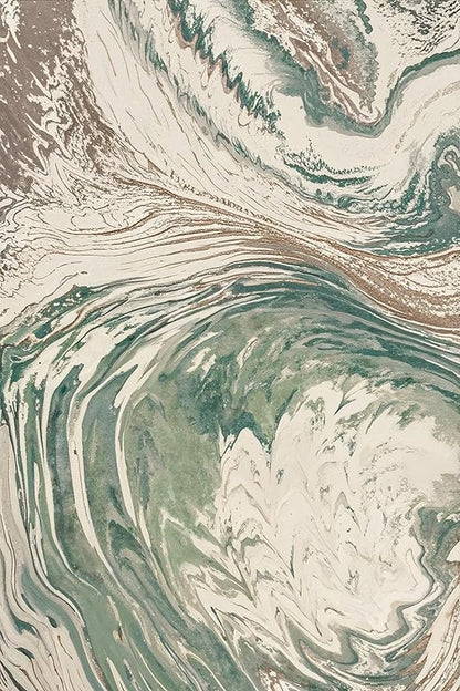 Ciicool Abstract Swirl Area Rug Indoor, 5x7 Washable Entryway Rug, Modern Soft Throw Entry Rug with Non-Slip Backing for Bedroom Living Room Entrance Kitchen, Low-Pile Floor Carpet Doormat Green