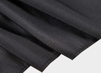 Biscaynebay Wrap Around Bed Skirts for Full & Full XL Beds with Extra Long Drop of 25", Black Adjustable Elastic Dust Ruffles Easy Fit Wrinkle Resistant Silky Luxurious Fabric Machine Washable