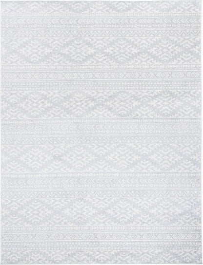 SAFAVIEH Area Rug 6x9 - Tulum Collection - Light Grey & Ivory, Moroccan Boho Tribal Design, Non-Shedding & Easy to Clean, Ideal for Living Room, Bedroom, Dining Space (TUL272F)