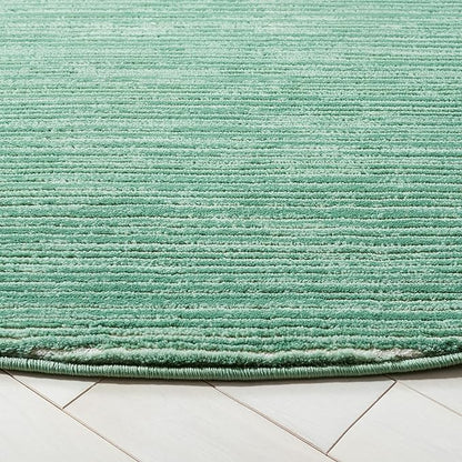 SAFAVIEH Vision Collection Area Rug - 5' Round, Light Green, Modern Ombre Design, Non-Shedding & Easy to Clean, Ideal for Living Room, Bedroom, Dining Space (VSN606X)