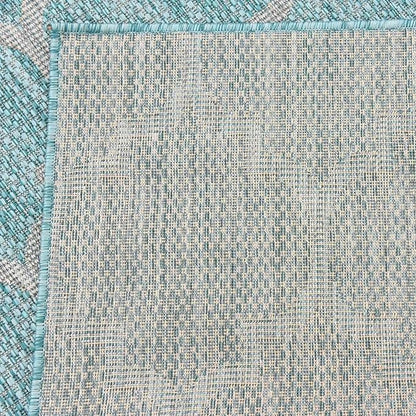 Unique Loom Outdoor Trellis Collection Area Rug (8' Octagon, Aquamarine/ Gray)