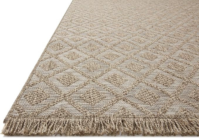 Loloi Dawn Collection Indoor/Outdoor DAW-07 Light Brown 3'-9" x 5'-9" Accent Rug