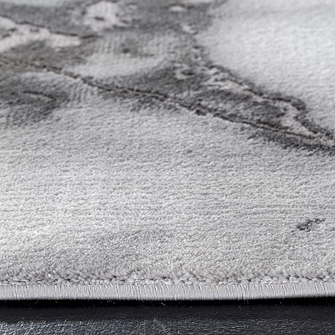 SAFAVIEH Craft Collection Runner Rug - 2'3" x 18', Grey & Silver, Modern Abstract Design, Non-Shedding & Easy Care, Ideal for High Traffic Areas in Living Room, Bedroom (CFT877G)