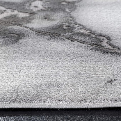 SAFAVIEH Craft Collection Runner Rug - 2'3" x 14', Grey & Silver, Modern Abstract Design, Non-Shedding & Easy Care, Ideal for High Traffic Areas in Living Room, Bedroom (CFT877G)