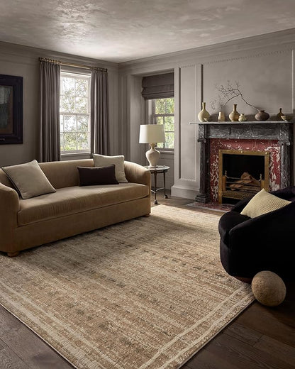 Loloi Jeremiah Brent Bleecker Collection BLE-07 Khaki/Natural 7'-10" x 10' Area Rug
