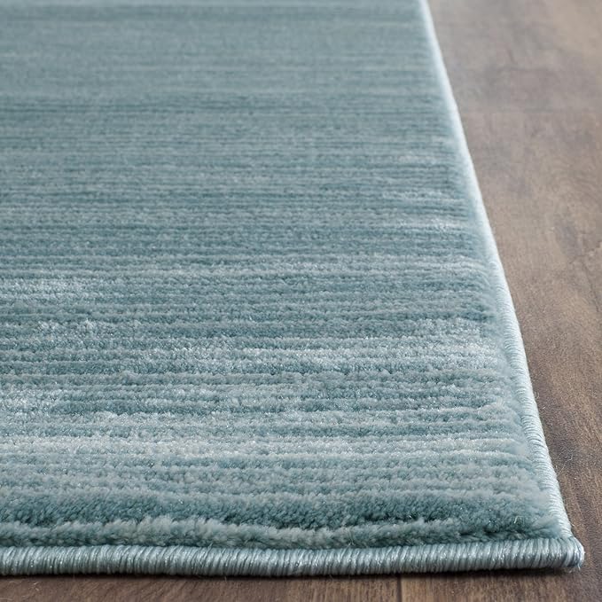 SAFAVIEH Vision Collection Accent Rug - 2' x 3', Aqua, Modern Ombre Design, Non-Shedding & Easy to Clean, Ideal for Entryway, Foyer, Bedroom (VSN606B)