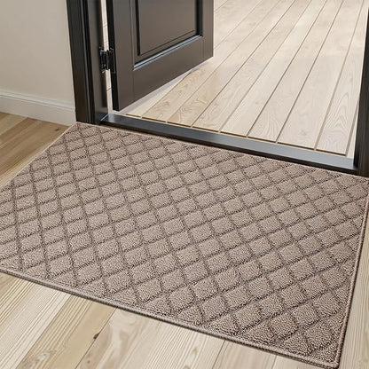 Azadx 2'x3' Front Entryway Door Mat Non Slip Indoor Door mats Washable Entry Mats Welcome Doormat Dirt Trapper for House Entry Low Profile Doormat Indoor Entrance Mat