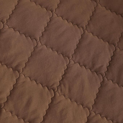 NTBAY Down Alternative Toddler Comforter, Lightweight and Warm Solid Color Baby Crib Quilted Blanket, 39x47 inches, Brown