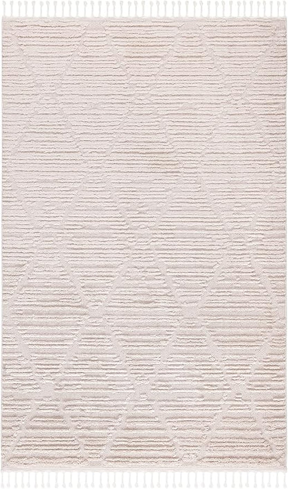 SAFAVIEH Marrakesh Collection Accent Rug - 3' x 5', Beige, Moroccan Boho Tribal Tassel Design, Non-Shedding & Easy Care, Ideal for High Traffic Areas in Entryway, Living Room, Bedroom (MRK517C)