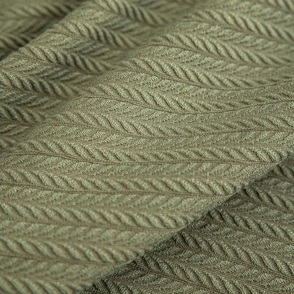 Set of 2 Cozy Striped Herringbone Flange Throw Pillow Covers, Aesthetic Embossed Pattern Pillow Covers for Couch and Bed - 20"x20", Sage Green