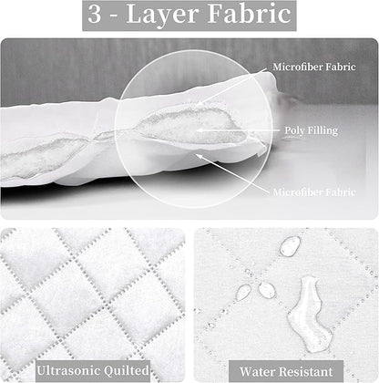 Easy-Going California King Size Reversible Quilt Set with 1 Quilt and 2 Pillow Shams, Soft Bed Quilt Cover, Water Resistant Lightweight Microfiber Bedspread, Stain Resistant, White/White