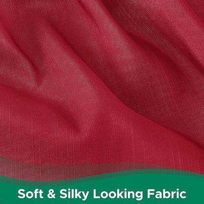 Biscaynebay Wrap Around Bed Skirts for King & Cal King Beds 18" Drop, Red Adjustable Elastic Dust Ruffles Easy Fit Wrinkle Resistant Silky Luxurious Fabric Machine Washable