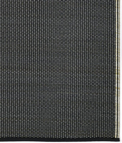 Fab Habitat Outdoor Rug - Waterproof, Fade Resistant, Crease-Free - Premium Recycled Plastic - Striped - Porch, Deck, Balcony, Mudroom, Laundry Room, Patio - Cancun Shadow - Sand & Black - 3 x 5 ft