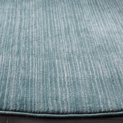 SAFAVIEH Vision Collection Area Rug - 6'7" Round, Grey, Modern Ombre Design, Non-Shedding & Easy to Clean, Ideal for Living Room, Bedroom, Dining Space (VSN606D)