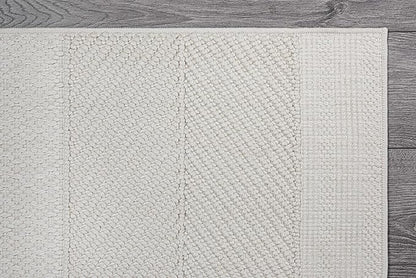 Beverly Rug Micro Loop Area Rug White 8x10 Modern Luxury Soft Boho Geometric Durable Indoor Area Rugs for Living Dining Room Office Stain Resistant Non Shedding Casual Indoor Carpet White 8 x 10
