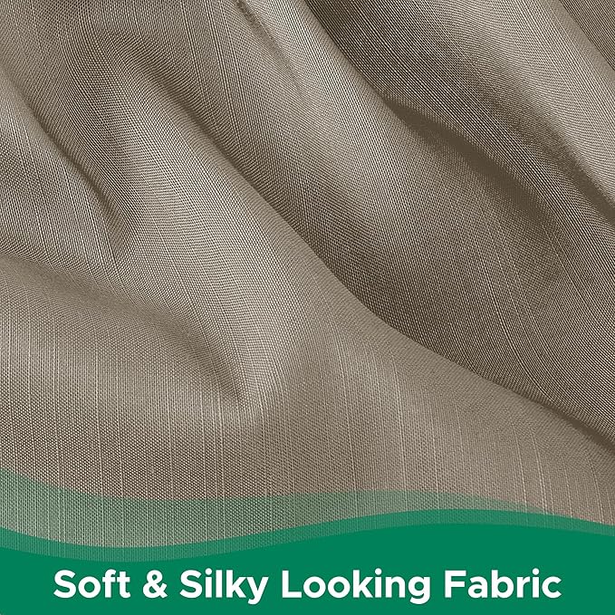 Biscaynebay Wrap Around Bed Skirts for King & Cal King Beds 18" Drop, Taupe Adjustable Elastic Dust Ruffles Easy Fit Wrinkle Resistant Silky Luxurious Fabric Machine Washable
