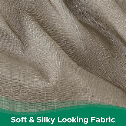 Biscaynebay Wrap Around Bed Skirts for King & Cal King Beds 18" Drop, Taupe Adjustable Elastic Dust Ruffles Easy Fit Wrinkle Resistant Silky Luxurious Fabric Machine Washable