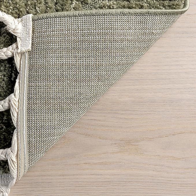 nuLOOM Kerry Green, 7'10" x 10', Geometric, Soft and Cozy, High Traffic, Stain Resistant, Easy Clean, Durable Area Rug for Bedroom, Living Room, Dining Space, Den, Foyer, Entryway