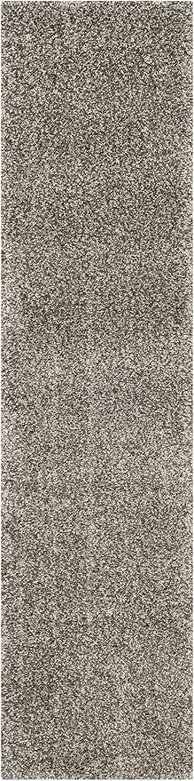 SAFAVIEH Milan Shag Collection Accent Rug - 2' x 4', Grey, Solid Design, Non-Shedding & Easy Care, 2-inch Thick Ideal for High Traffic Areas in Entryway, Living Room, Bedroom (SG180-8080)