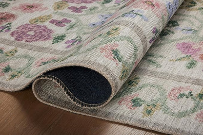Loloi Rifle Paper Co. Rosa Collection RSA-01 Ivory 2'-6" x 7'-6" Runner Rug