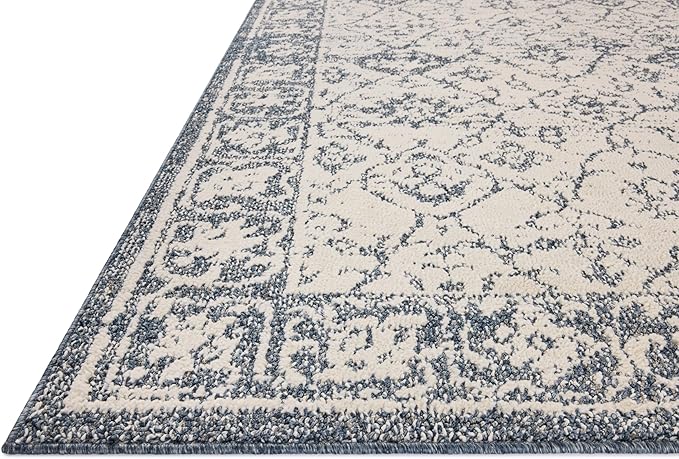 Loloi Magnolia Home by Joanna Gaines Gigi Collection GIG-02 Ivory/Blue 9'-2" x 13' Area Rug