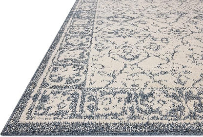 Loloi Magnolia Home by Joanna Gaines Gigi Collection GIG-02 Ivory/Blue 2'-7" x 4' Accent Rug