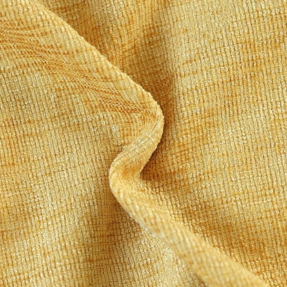 CaliTime Throw Pillow Covers Decorative 16 X 16 Inches Pack of 2 Cozy Solid Dyed Soft Chenille Cushion Cases with Pom Poms for Couch Sofa Bed Living Room Home Gold