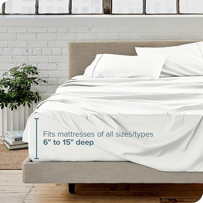 Bare Home Twin Sheet Set - 1800 Ultra-Soft Microfiber Twin Bed Sheets - Double Brushed - Deep Pockets - Easy Fit - Extra Soft - 3 Piece Set - Bedding Sheets & Pillowcases (Twin, Cream)