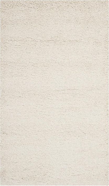 SAFAVIEH Milan Shag Collection Accent Rug - 3' x 5', Ivory, Solid Design, Non-Shedding & Easy Care, 2-inch Thick Ideal for High Traffic Areas in Entryway, Living Room, Bedroom (SG180-1212)